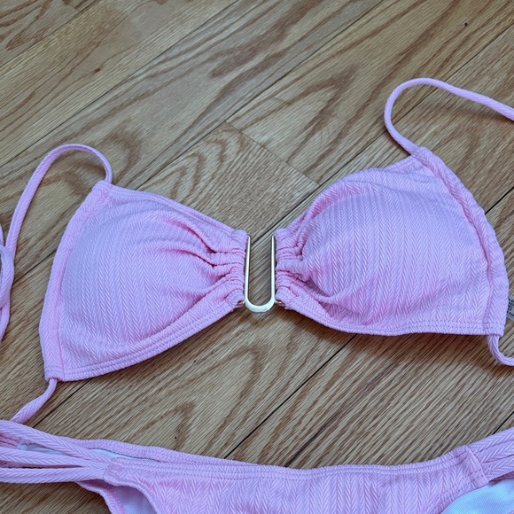 Pink Ribbed Bikini Set - Picture 3 of 8